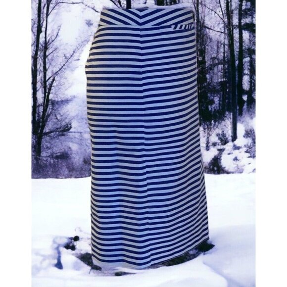 Halogen Womens Blue White Striped Straight Pencil Skirt Size 14 Lined Classy - Picture 12 of 16